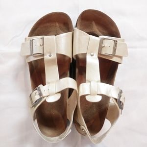 Birkenstock cream sandals size 12